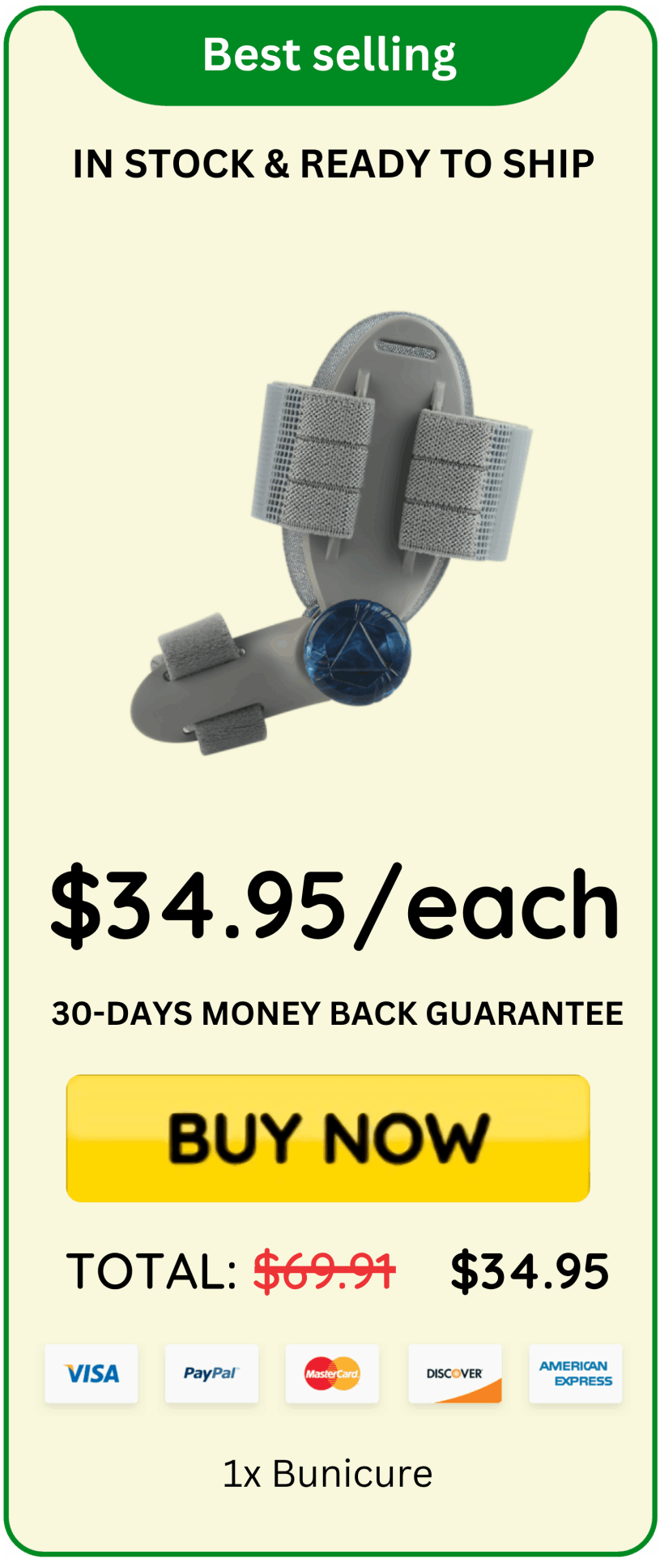 Bunicure offer price 